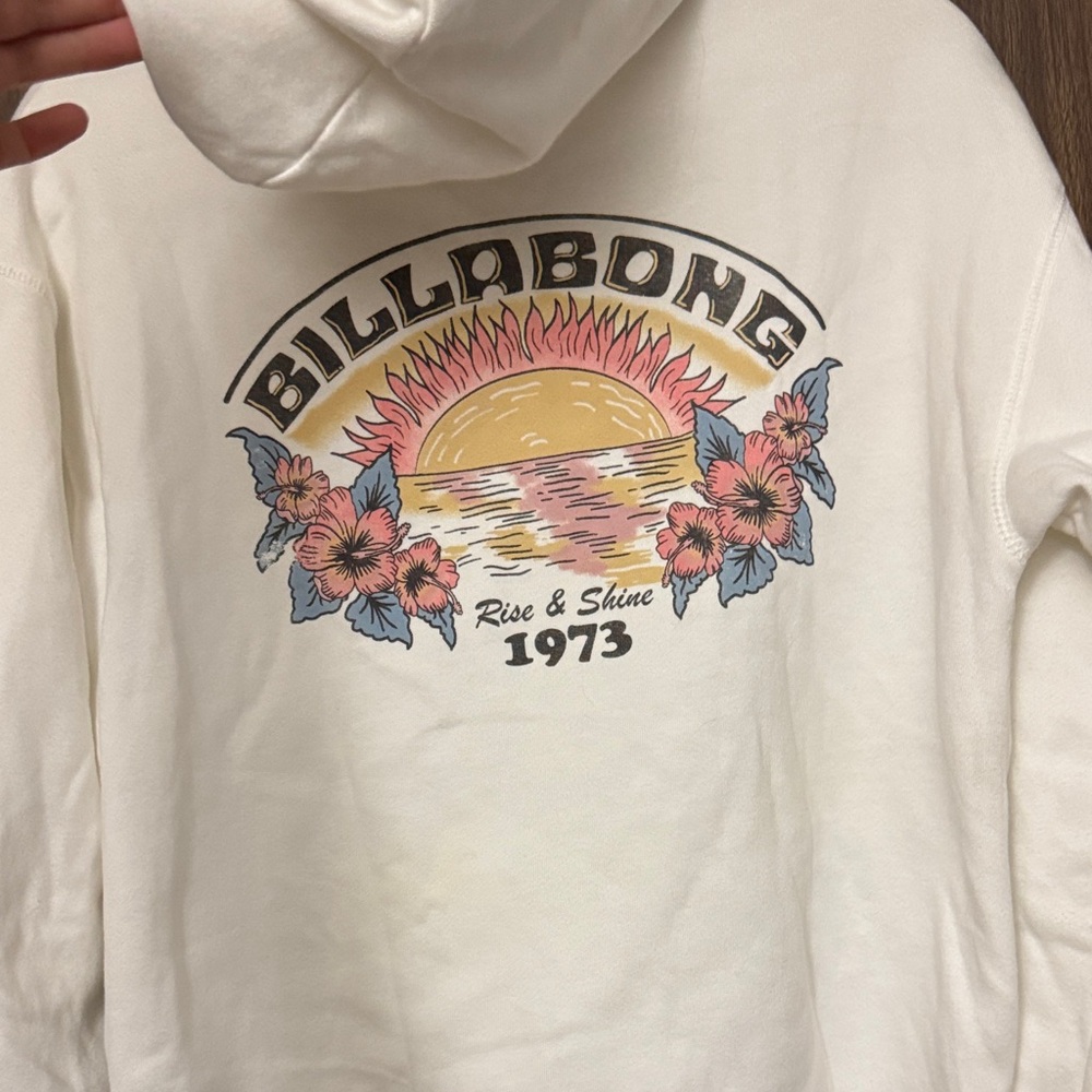 Billabong Floral Off-White Hoodie - Picture 4 of 4